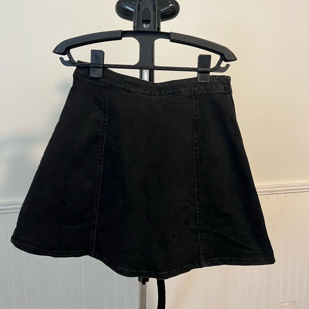 1 State high waisted denim mini skirt with stretch! Size 27.